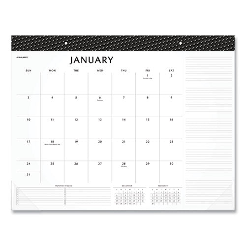AT-A-GLANCE® Elevation Desk Pad Calendars, 21.75 X 17, White Sheets, Black Binding, Clear Corners, 12-month (jan To Dec): 2022 freeshipping - TVN Wholesale