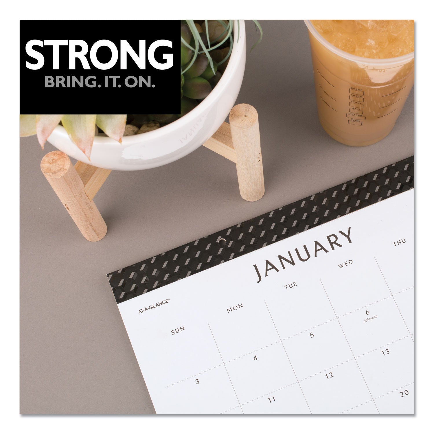AT-A-GLANCE® Elevation Desk Pad Calendars, 21.75 X 17, White Sheets, Black Binding, Clear Corners, 12-month (jan To Dec): 2022 freeshipping - TVN Wholesale