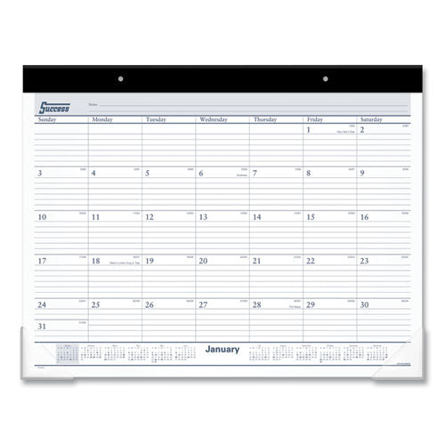 AT-A-GLANCE® Desk Pad, 21.75 X 17, White Sheets, Black Binding, Clear Corners, 12-month (jan To Dec): 2022 freeshipping - TVN Wholesale