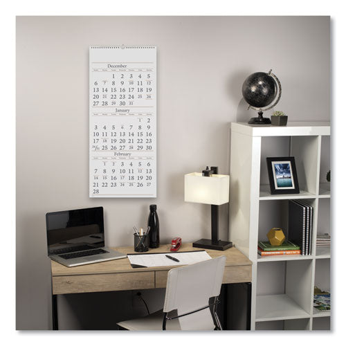 AT-A-GLANCE® Three-month Reference Wall Calendar, 12 X 27, White Sheets, 15-month (dec To Feb): 2021 To 2023 freeshipping - TVN Wholesale