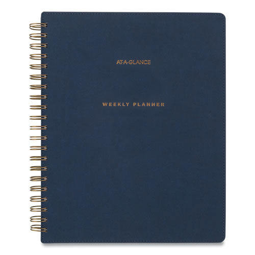 AT-A-GLANCE® Signature Collection Firenze Navy Weekly-monthly Planner, 11 X 8.5, Navy Cover, 13-month (jan To Jan): 2022 To 2023 freeshipping - TVN Wholesale