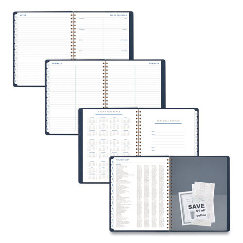 AT-A-GLANCE® Signature Collection Firenze Navy Weekly-monthly Planner, 11 X 8.5, Navy Cover, 13-month (jan To Jan): 2022 To 2023 freeshipping - TVN Wholesale