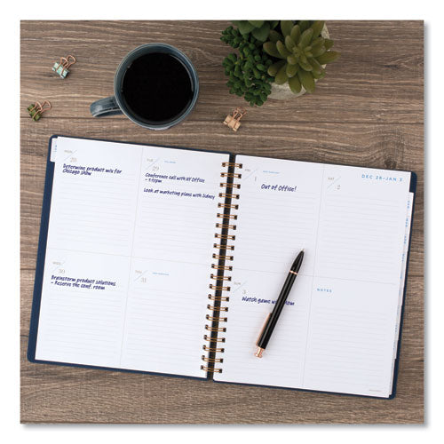AT-A-GLANCE® Signature Collection Firenze Navy Weekly-monthly Planner, 11 X 8.5, Navy Cover, 13-month (jan To Jan): 2022 To 2023 freeshipping - TVN Wholesale