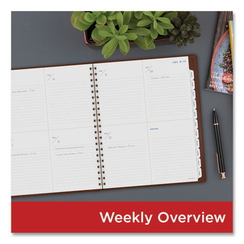 AT-A-GLANCE® Signature Collection Academic Weekly-monthly Planners, 11.5 X 8, Distressed Brown Cover, 13-month (july-july): 2021-2022 freeshipping - TVN Wholesale
