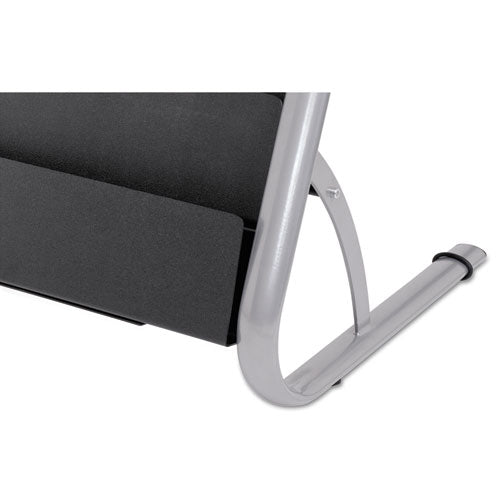 Alba™ Literature Floor Rack, 16 Pocket, 23w X 19.67d X 36.67h, Silver Gray-black freeshipping - TVN Wholesale