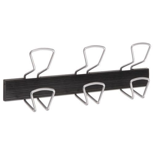 Alba™ Wall-mount Coat Hooks, Metal, Silver, 22 Lb, 29.92" X 2.95" X 6.45" freeshipping - TVN Wholesale
