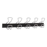 Alba™ Wall-mount Coat Hooks, Metal, Silver, 22 Lb, 29.92" X 2.95" X 6.45" freeshipping - TVN Wholesale