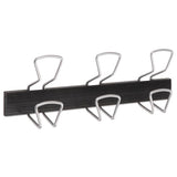 Alba™ Wall-mount Coat Hooks, Metal, Silver, 22 Lb, 29.92" X 2.95" X 6.45" freeshipping - TVN Wholesale