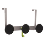 Alba™ Over The Door Coat Hook, Metal And Plastic, 3 Pegs, Black freeshipping - TVN Wholesale