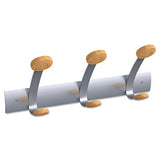 Alba™ Wooden Coat Hook, Five Wood Peg Wall Rack, Brown-silver freeshipping - TVN Wholesale