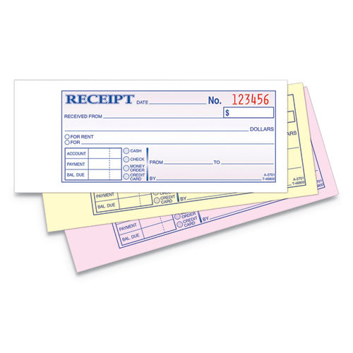 Adams® Receipt Book, Three-part Carbonless, 2.75 X 7.19, 1-page, 50 Forms freeshipping - TVN Wholesale