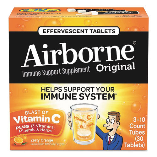 Airborne® Immune Support Effervescent Tablet, Orange, 30 Box, 72 Boxes-carton freeshipping - TVN Wholesale