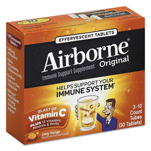 Airborne® Immune Support Effervescent Tablet, Orange, 30 Box, 72 Boxes-carton freeshipping - TVN Wholesale