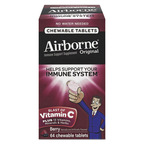 Airborne® Immune Support Chewable Tablet, Berry, 64 Count freeshipping - TVN Wholesale