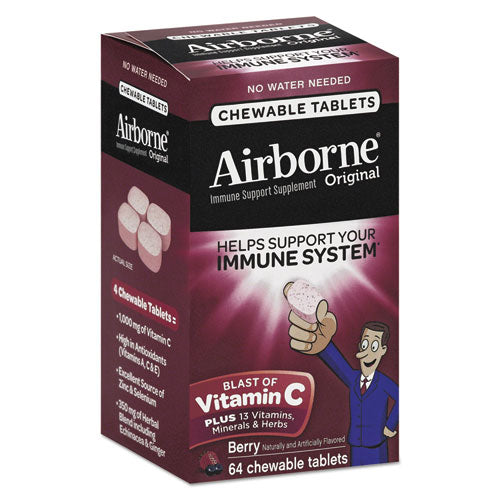Airborne® Immune Support Chewable Tablet, Berry, 64 Count freeshipping - TVN Wholesale