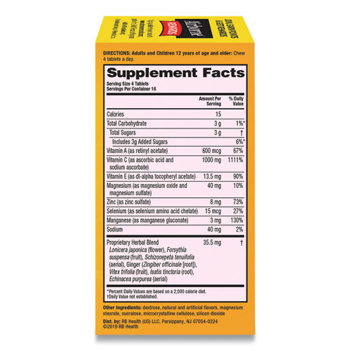 Airborne® Immune Support Chewable Tablet, Citrus, 64 Count freeshipping - TVN Wholesale