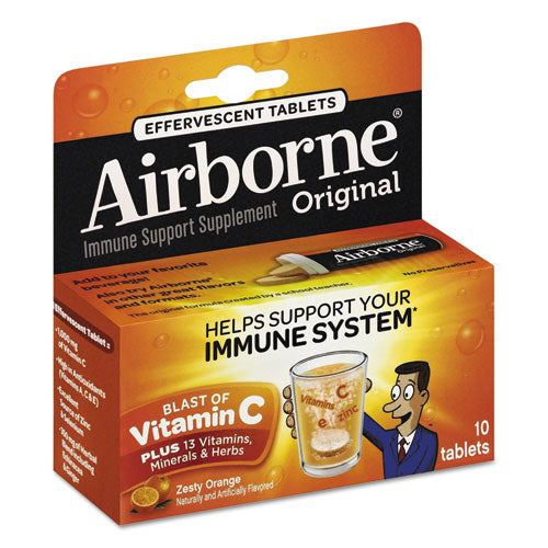 Airborne® Immune Support Effervescent Tablet, Zesty Orange, 10-box freeshipping - TVN Wholesale