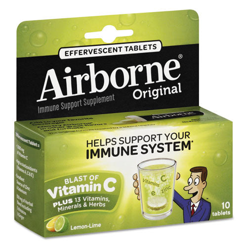 Airborne® Immune Support Effervescent Tablet, Lemon-lime, 10 Count freeshipping - TVN Wholesale