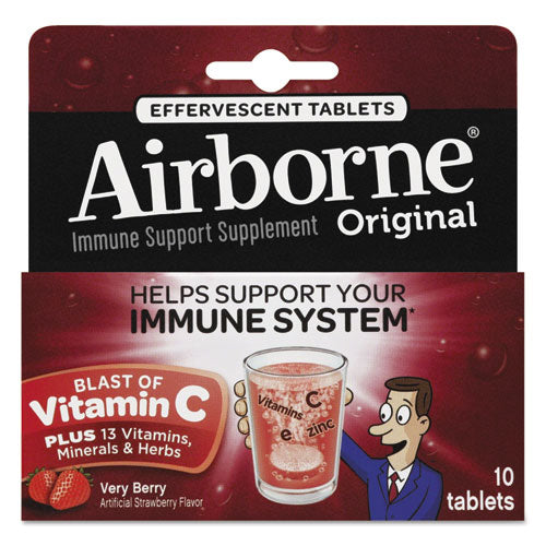 Airborne® Immune Support Effervescent Tablet, Very Berry, 10 Count freeshipping - TVN Wholesale