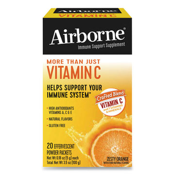 Airborne® Immune Support Effervescent Powder On-the-go Packs, Orange, 20 Count freeshipping - TVN Wholesale