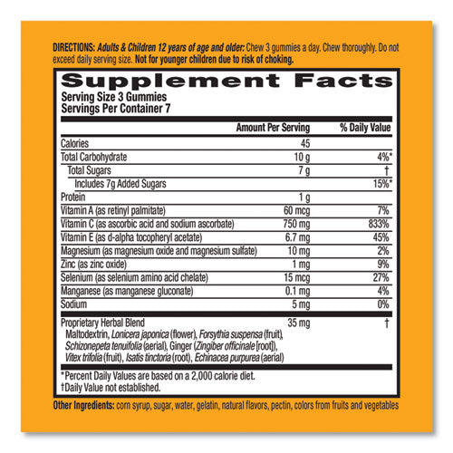 Airborne® Immune Support Gummies, Very Berry, 21-bottle freeshipping - TVN Wholesale