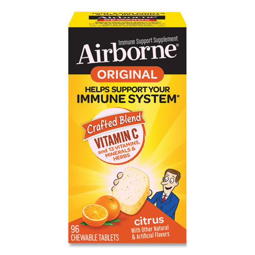 Airborne® Immune Support Chewable Tablet, Citrus, 96 Count freeshipping - TVN Wholesale