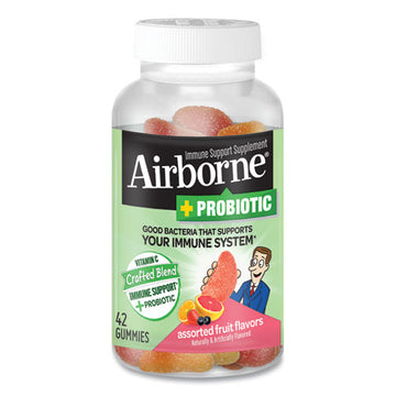 Airborne® Immune Support Plus Probiotic Gummies, Assorted Fruit Flavors, 42-bottle freeshipping - TVN Wholesale