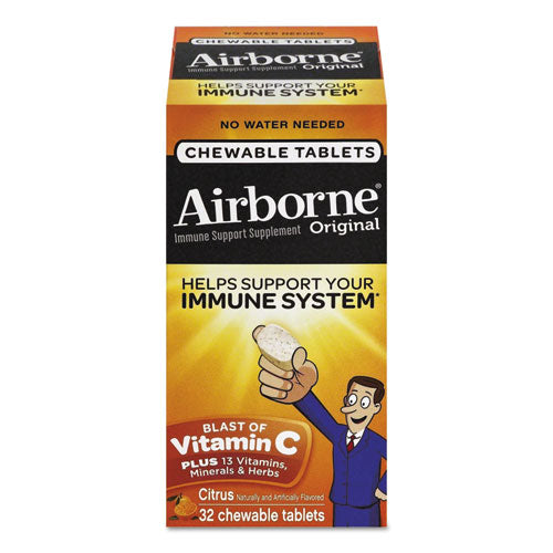 Airborne® Immune Support Chewable Tablets, 32 Tablets Per Box freeshipping - TVN Wholesale
