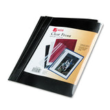ACCO Clear Front Vinyl Report Cover, Prong Fastner, 0.5" Capacity, 8.5 X 11, Clear-black, 10-pack freeshipping - TVN Wholesale