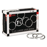 ACCO Metal Book Rings, 1 1-2" Diameter, 100 Rings-box freeshipping - TVN Wholesale