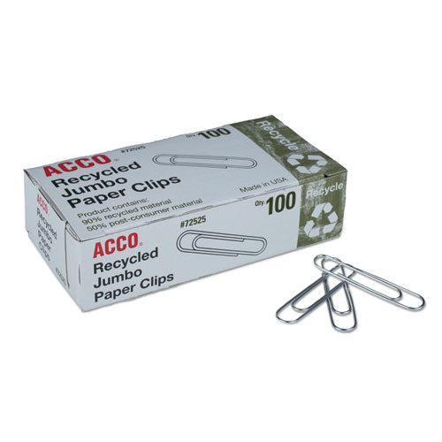 ACCO Paper Clips, Jumbo, Silver, 1,000-pack freeshipping - TVN Wholesale