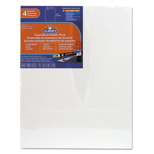 Elmer's® White Pre-cut Foam Board Multi-packs, 11 X 14, 4-pack freeshipping - TVN Wholesale