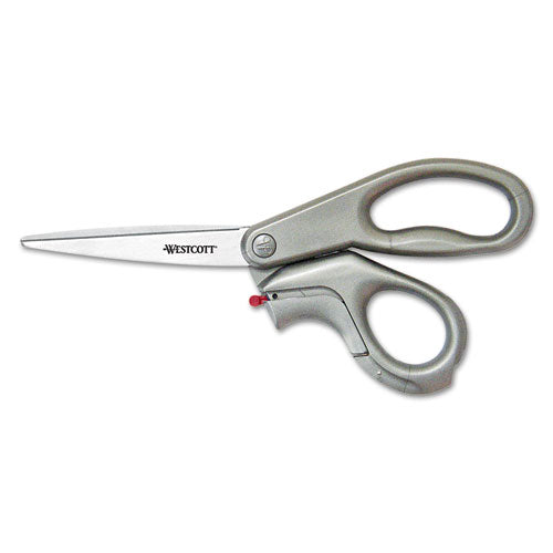 Westcott® E-z Open Box Opener Stainless Steel Shears, 8" Long, 3.25" Cut Length, Gray Offset Handle freeshipping - TVN Wholesale