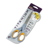 Westcott® Titanium Bonded Scissors, 7" Long, 3" Cut Length, Gray-yellow Straight Handle freeshipping - TVN Wholesale