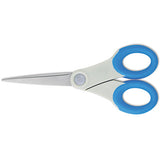 Westcott® Scissors With Antimicrobial Protection, Pointed Tip, 7" Long, 3" Cut Length, Blue Straight Handle freeshipping - TVN Wholesale