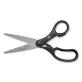 Westcott® Kleenearth Basic Plastic Handle Scissors, Pointed Tip, 7" Long, 2.8" Cut Length, Black Straight Handle freeshipping - TVN Wholesale