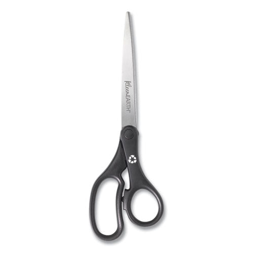 Westcott® Kleenearth Basic Plastic Handle Scissors, 9" Long, 4.25" Cut Length, Black Straight Handle freeshipping - TVN Wholesale