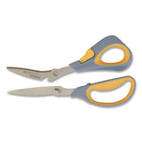 Westcott® Titanium Bonded Workbench Shears, 8" Long, 3" Cut Length, Gray-yellow Offset Handle freeshipping - TVN Wholesale