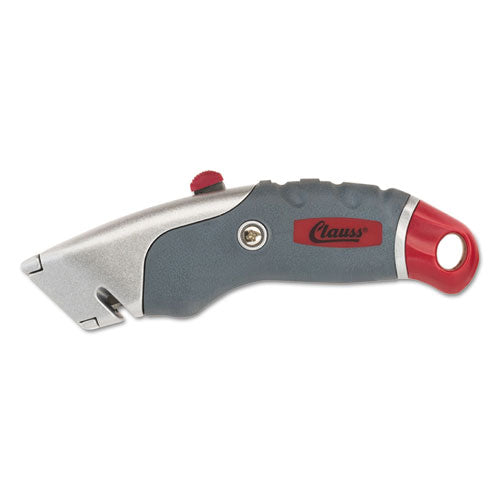 Clauss® Titanium Auto-retract Utility Knife, Gray-red, 2 3-10" Blade freeshipping - TVN Wholesale