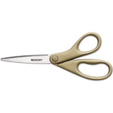 Westcott® Design Line Straight Stainless Steel Scissors, 8" Long, 3.13" Cut Length, Burgundy Straight Handle freeshipping - TVN Wholesale