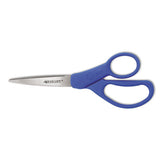 Westcott® Preferred Line Stainless Steel Scissors, 7" Long, 3.25" Cut Length, Blue Offset Handle freeshipping - TVN Wholesale