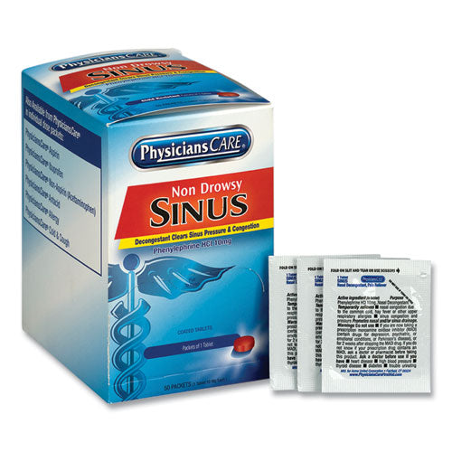 PhysiciansCare® Sinus Decongestant Congestion Medication, 10mg, One Tablet-pack, 50 Packs-box freeshipping - TVN Wholesale