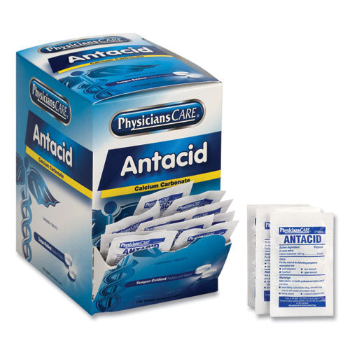 PhysiciansCare® Antacid Calcium Carbonate Medication, Two-pack, 50 Packs-box freeshipping - TVN Wholesale