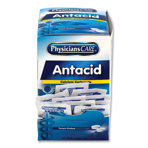 PhysiciansCare® Antacid Calcium Carbonate Medication, Two-pack, 50 Packs-box freeshipping - TVN Wholesale