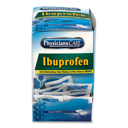 PhysiciansCare® Ibuprofen Pain Reliever, Two-pack, 125 Packs-box freeshipping - TVN Wholesale