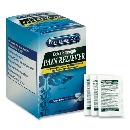 PhysiciansCare® Extra-strength Pain Reliever, Two-pack, 50 Packs-box freeshipping - TVN Wholesale