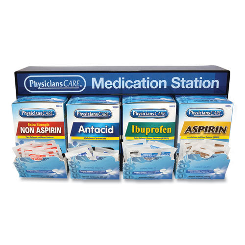 PhysiciansCare® Medication Station: Aspirin, Ibuprofen, Non Aspirin Pain Reliever, Antacid freeshipping - TVN Wholesale