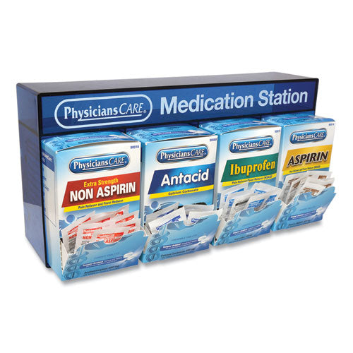 PhysiciansCare® Medication Station: Aspirin, Ibuprofen, Non Aspirin Pain Reliever, Antacid freeshipping - TVN Wholesale