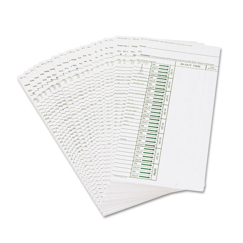 Acroprint® Time Clock Cards For Acroprint Att310, One Side, 4 X 10, 200-pack freeshipping - TVN Wholesale