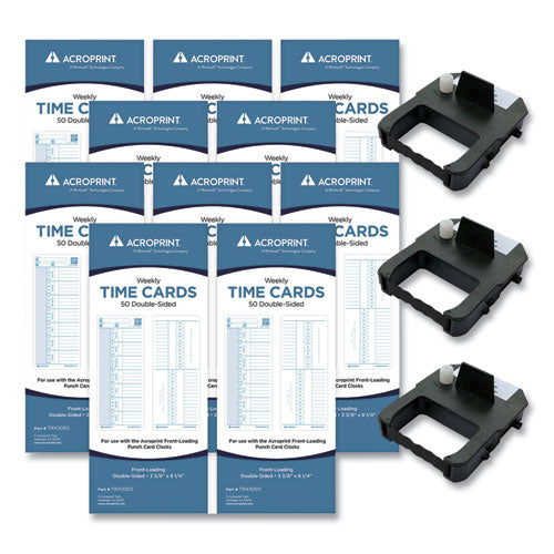 Acroprint® Exp500 Accessory Bundle, Weekly, Two Sides, 3.38 X 8.25 freeshipping - TVN Wholesale
